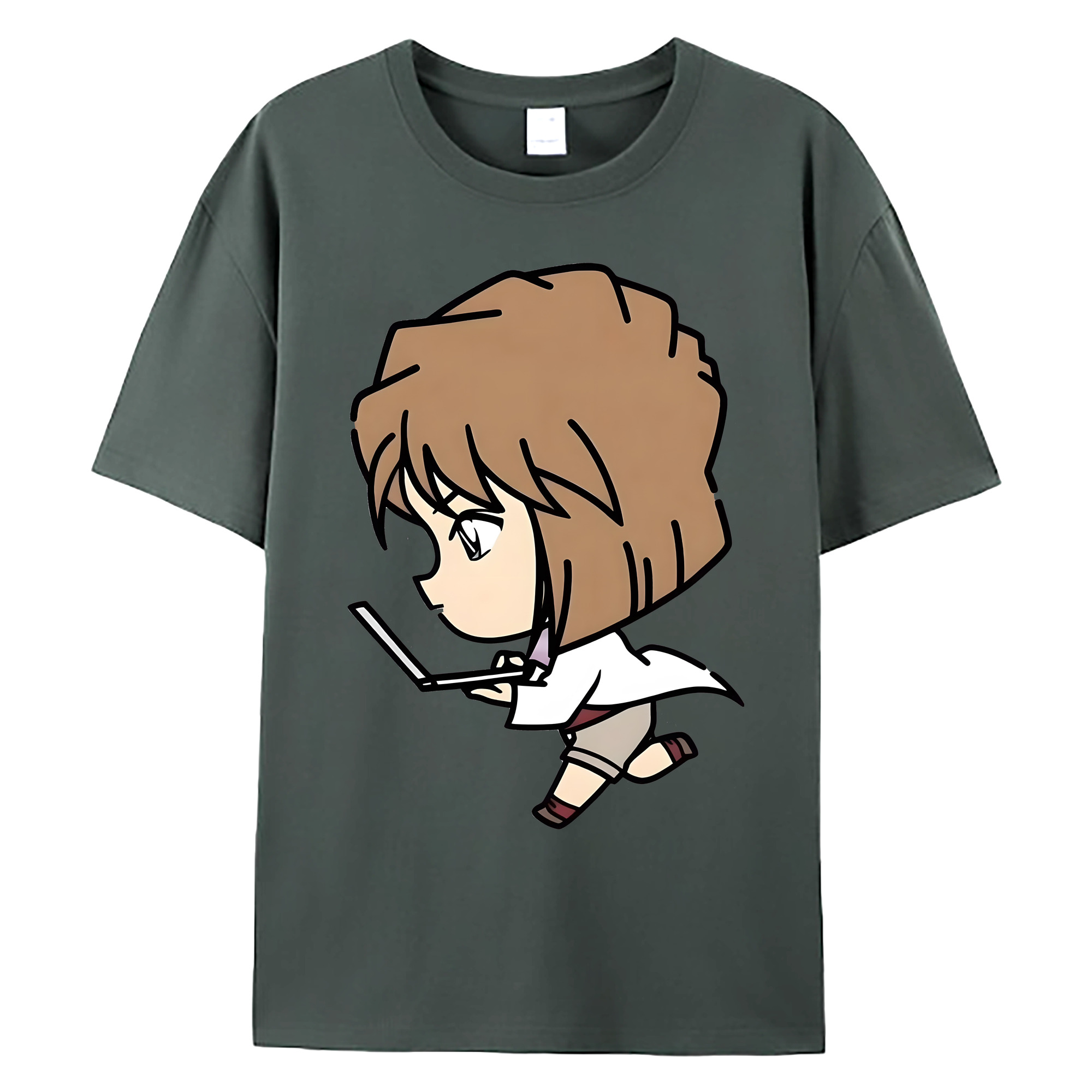 （画像用） 名探偵コナン 灰原 哀 はいばら あい Detective Conan Anita Hailey、Vi Graythorn Haibara Ai 綿100％ メンズ半袖Tシャツ｜肌触りやわらか＆通気性